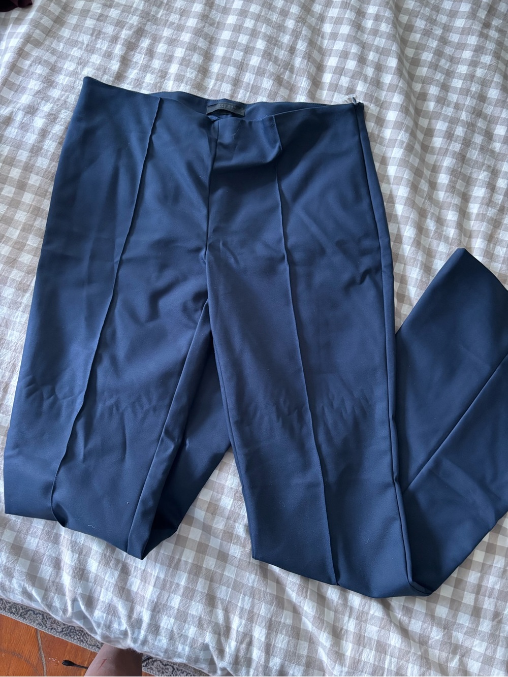 The Row | Becca Flare High Rise Navy Trousers